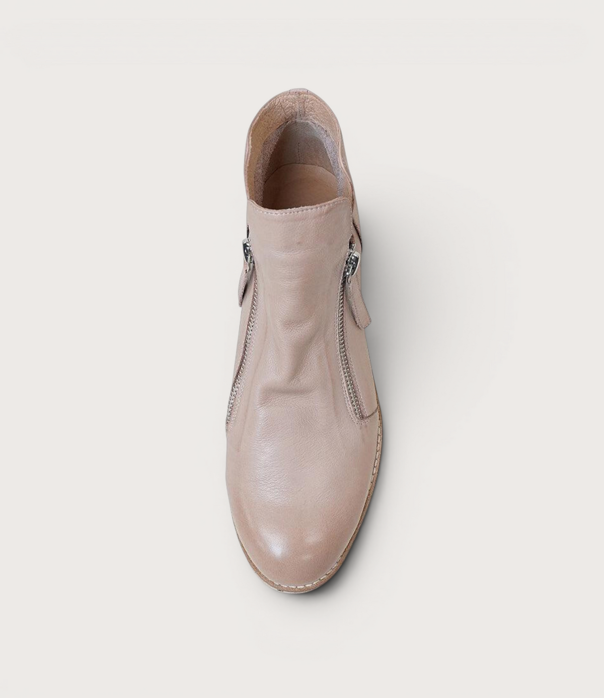 Ohmy Cafe Leather Ankle Boots