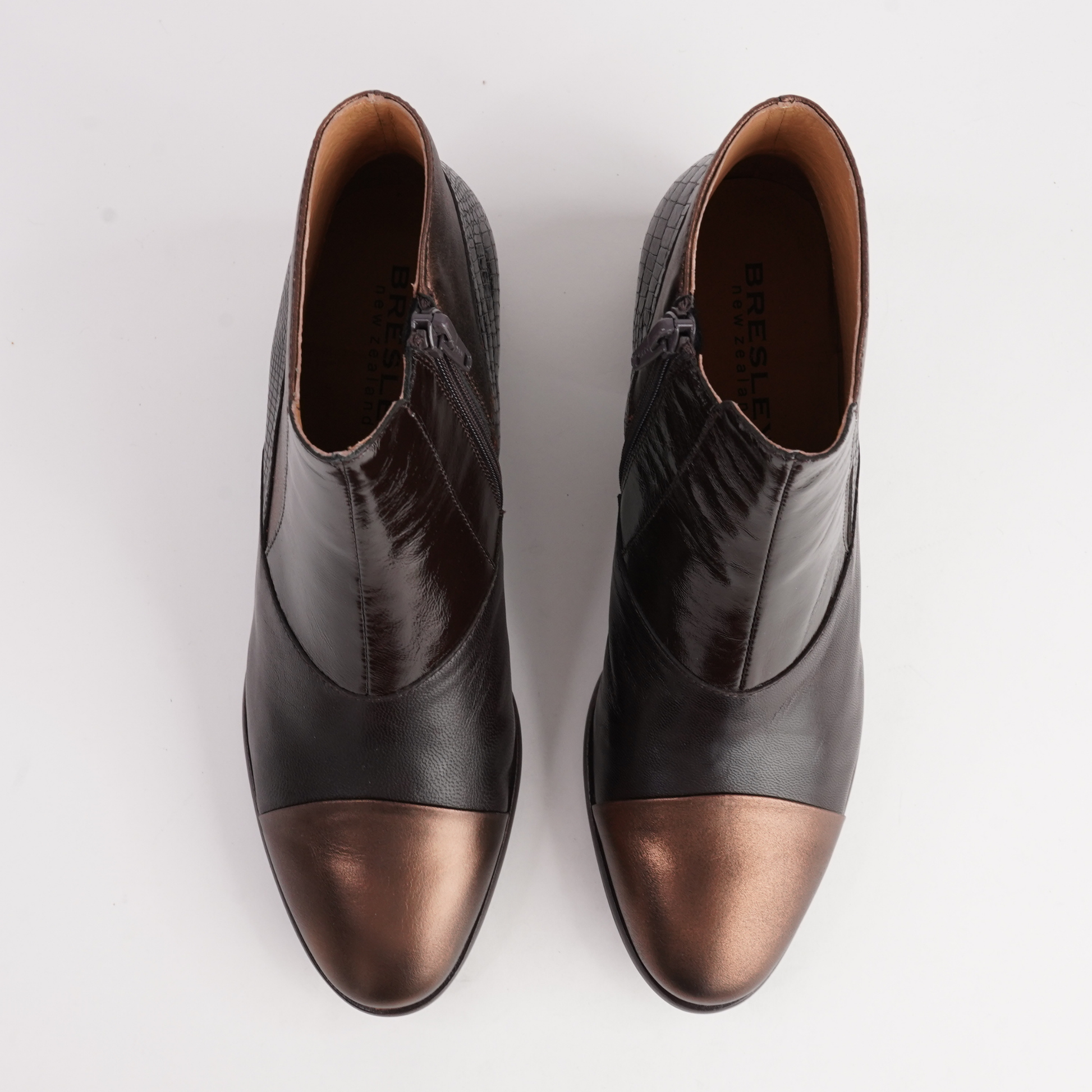 Award Coco Mix Leather Ankle Boots - BRESLEY | Shouz