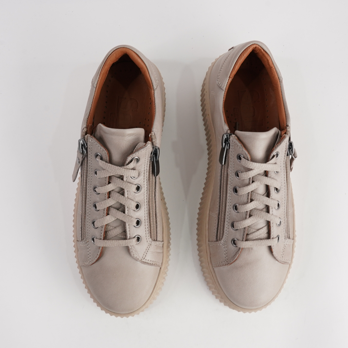 Bonnie Dark Stone Leather Sneakers - SALA | Shouz