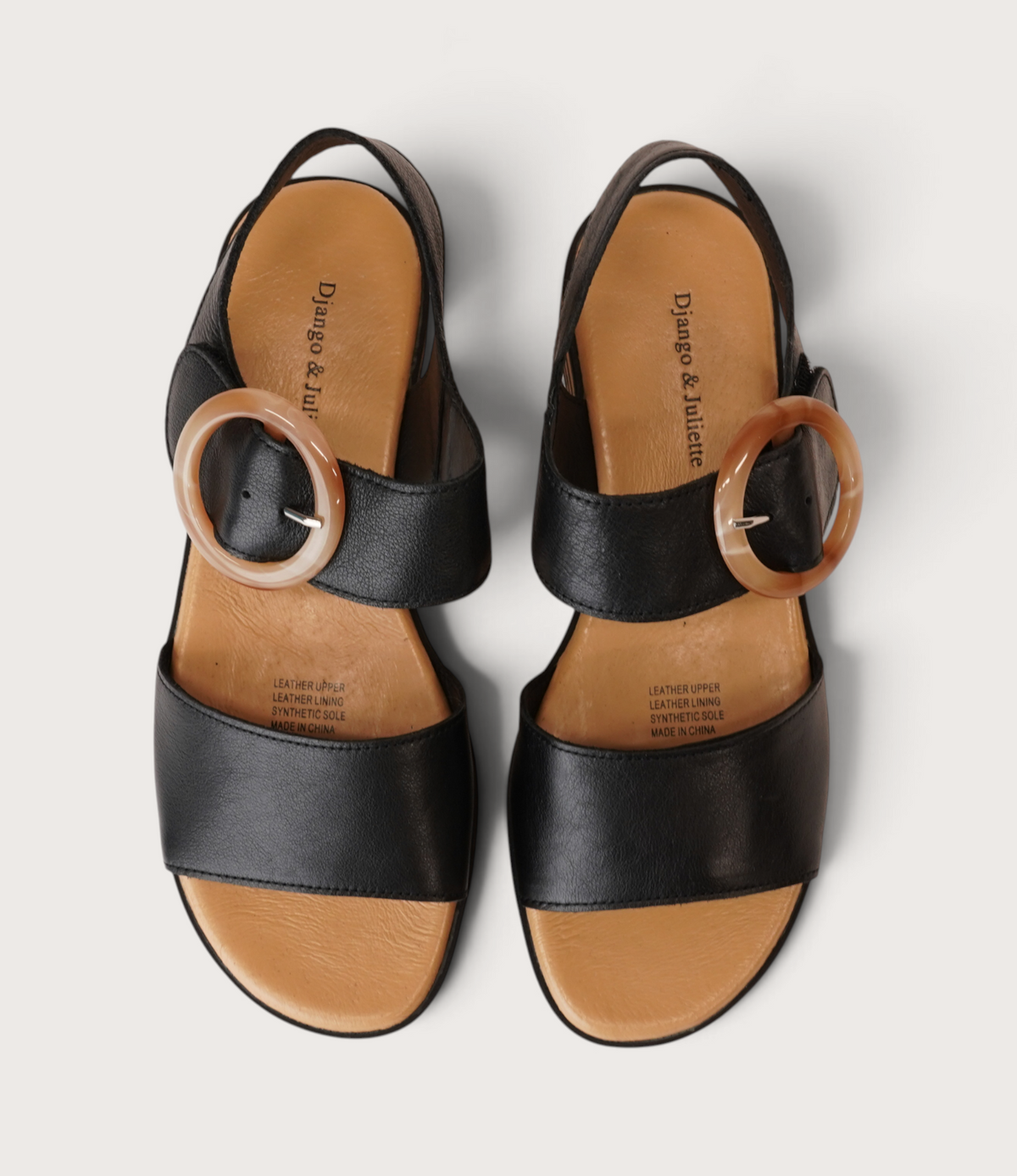 Cubbie Black Leather Sandals