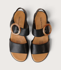 Cubbie Black Leather Sandals