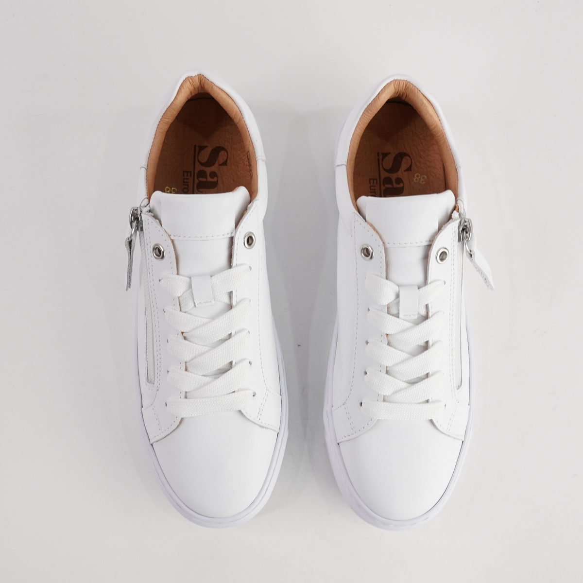 Elly White Leather Sneakers - SALA | Shouz