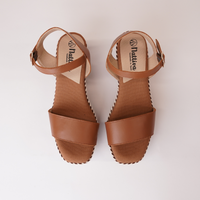 009-Cres-142 Cuero Leather Wedges