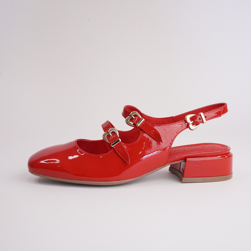 Viraz Red Patent Leather Heels