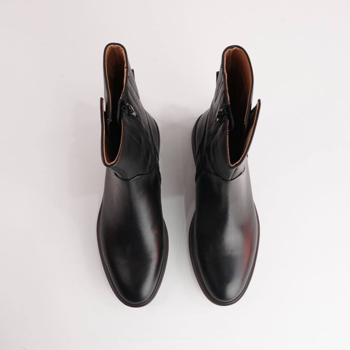 Gaib Black Leather Ankle Boots