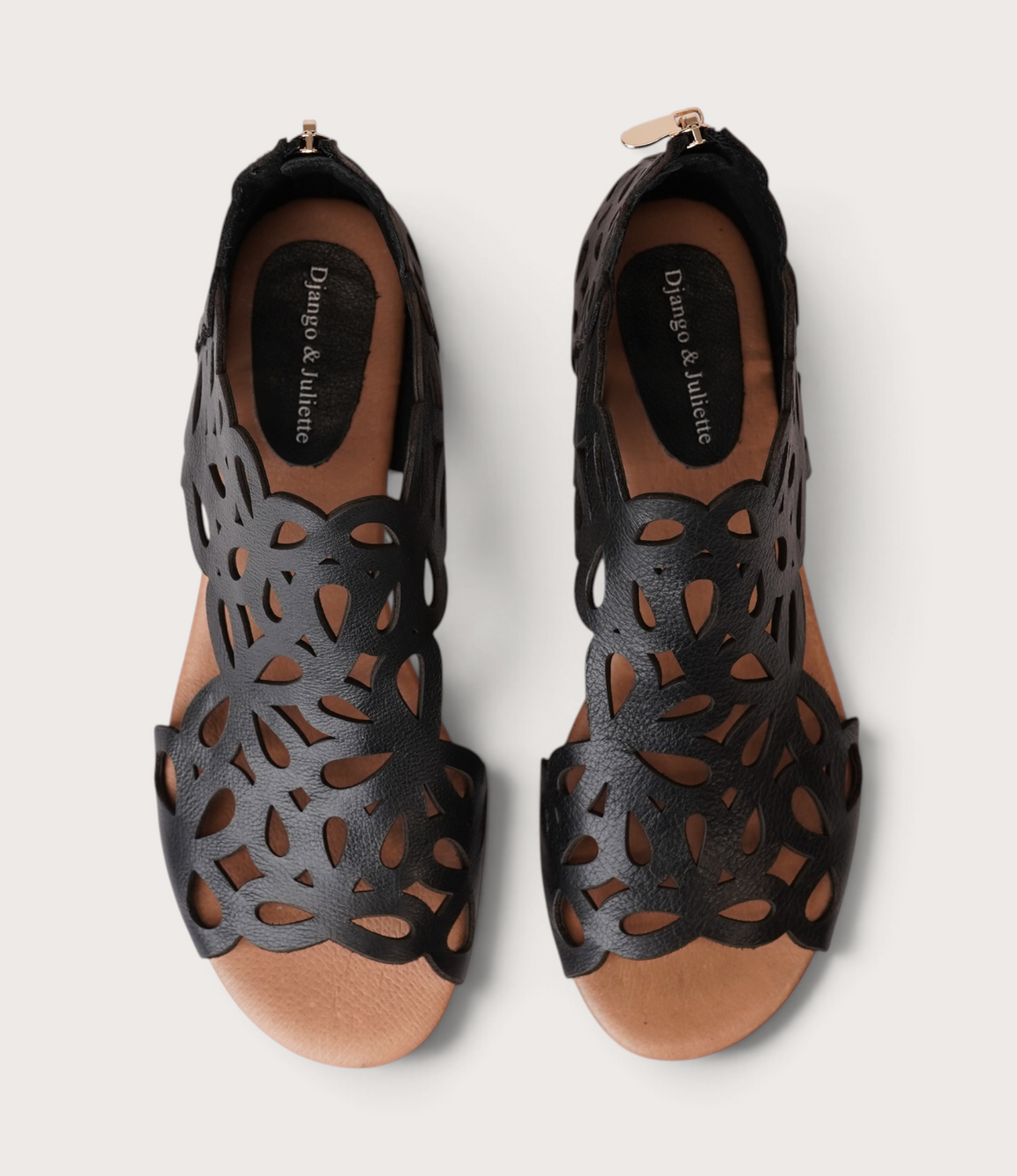 Pietro Black Leather Sandals