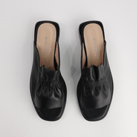 Luna Black Leather Flats
