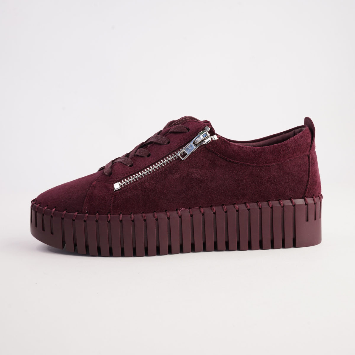 Bump Burgundy Suede/ Burgundy Sole Sneakers
