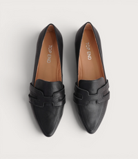 Salti Black Leather Loafers
