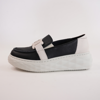 Jemma Black/ Bone Leather Loafers