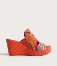 Eilam Orange Multi Leather Heels