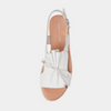 Malika White Leather Sandals