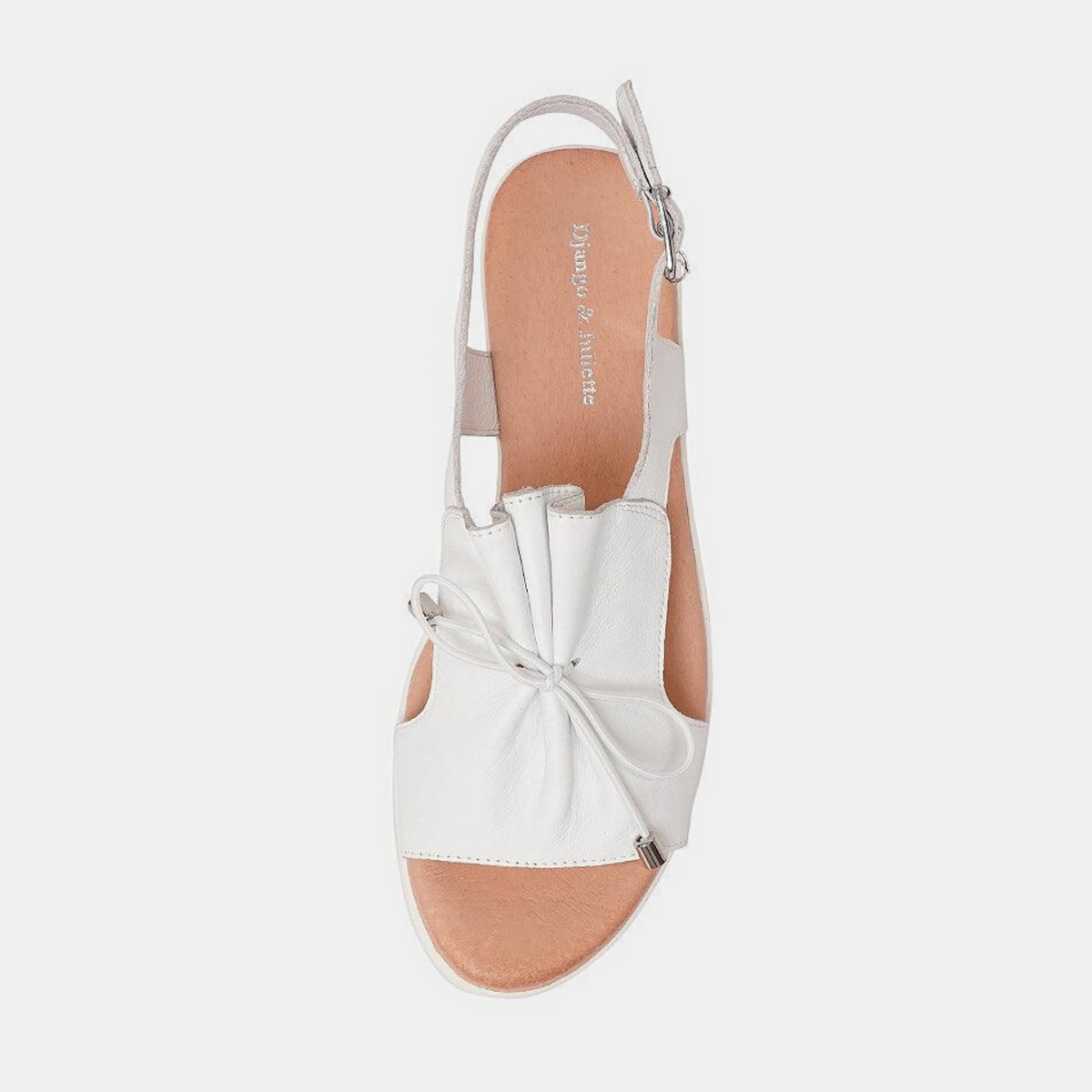 Malika White Leather Sandals - DJANGO AND JULIETTE | Shouz