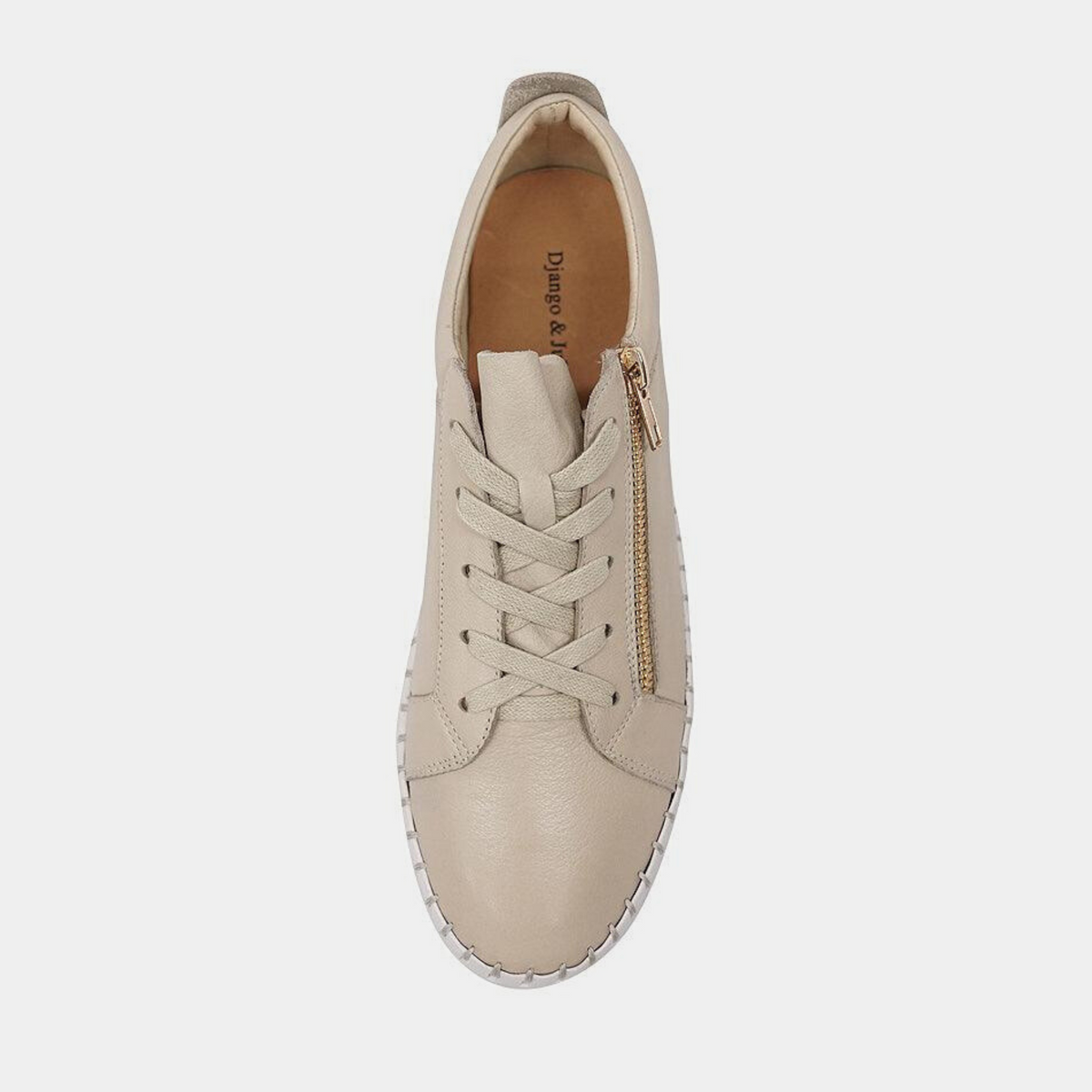 Bump Macadamia Leather Sneakers - Shouz