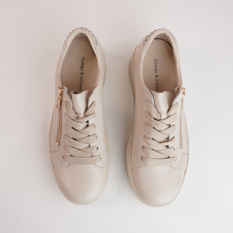 Kees Vanilla Leather Sneakers