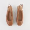 Saniarly Dark Tan Leather Espadrille Wedges