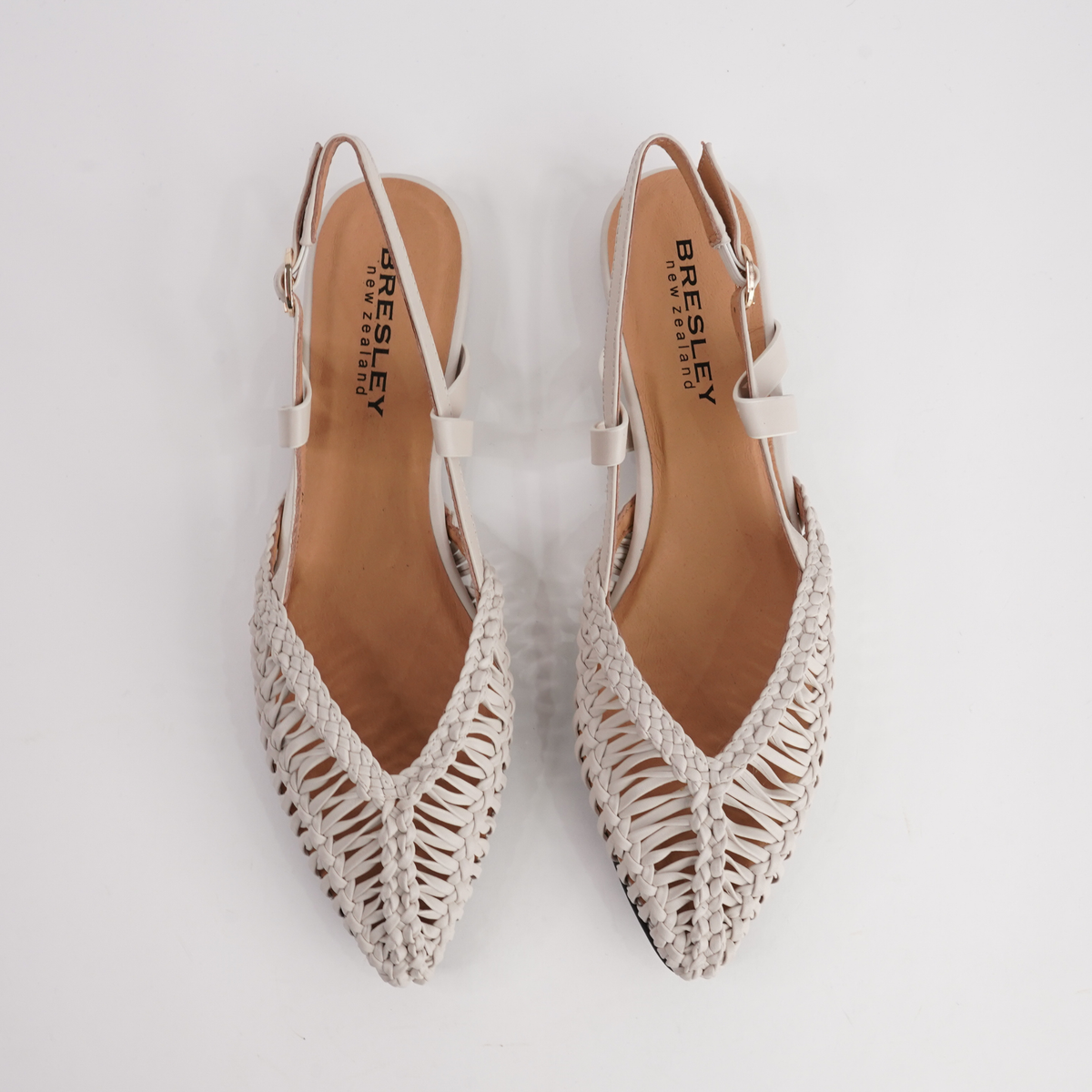 Amelia Bone Leather Flats - BRESLEY | Shouz