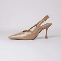 Isabel Taupe Patent Heels