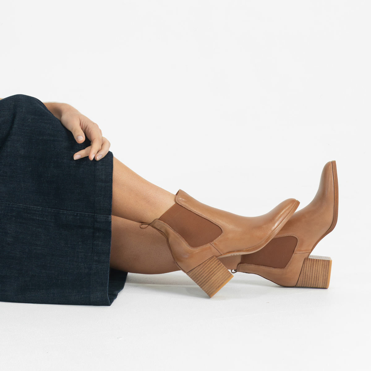 Zubia Tan/ Natural Leather Ankle Boots - DJANGO AND JULIETTE | Shouz