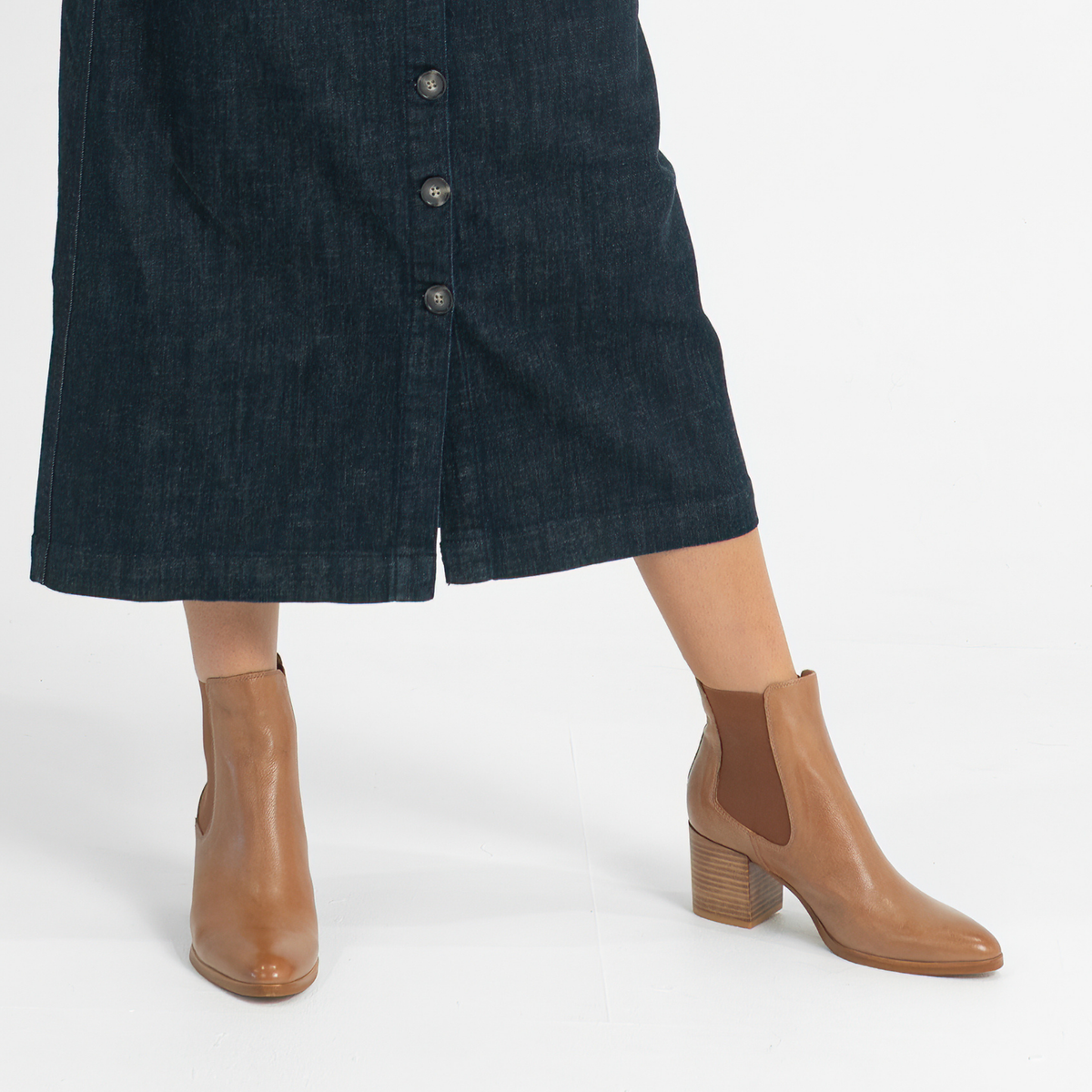 Zubia Tan/ Natural Leather Ankle Boots - DJANGO AND JULIETTE | Shouz