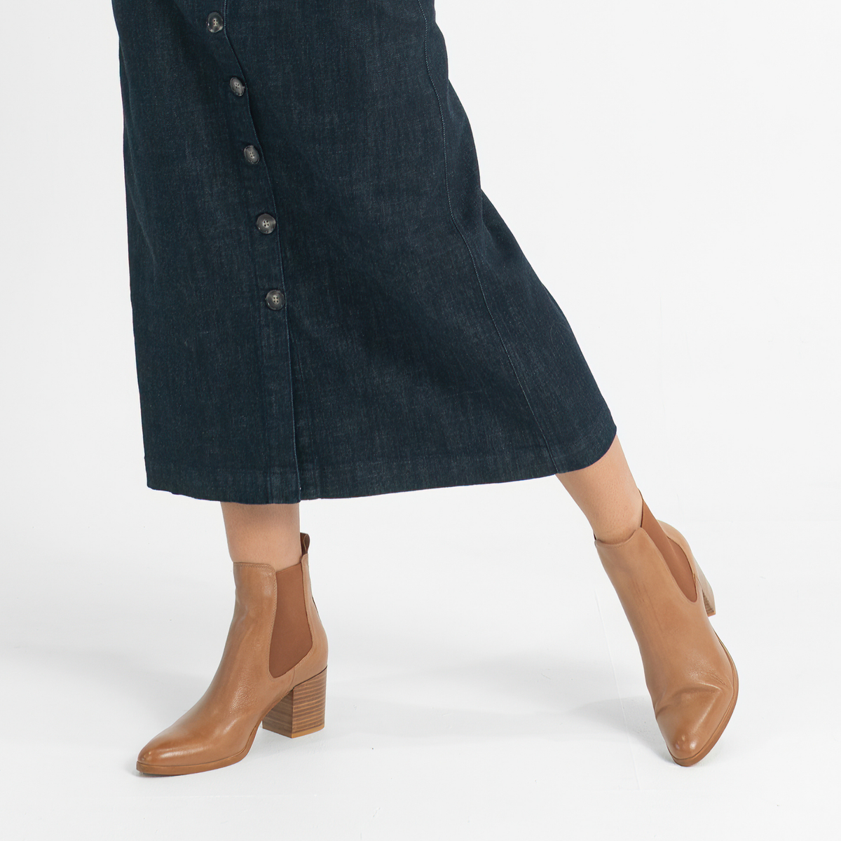 Zubia Tan/ Natural Leather Ankle Boots - DJANGO AND JULIETTE | Shouz