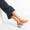 Peggy Coconut Leather Loafers