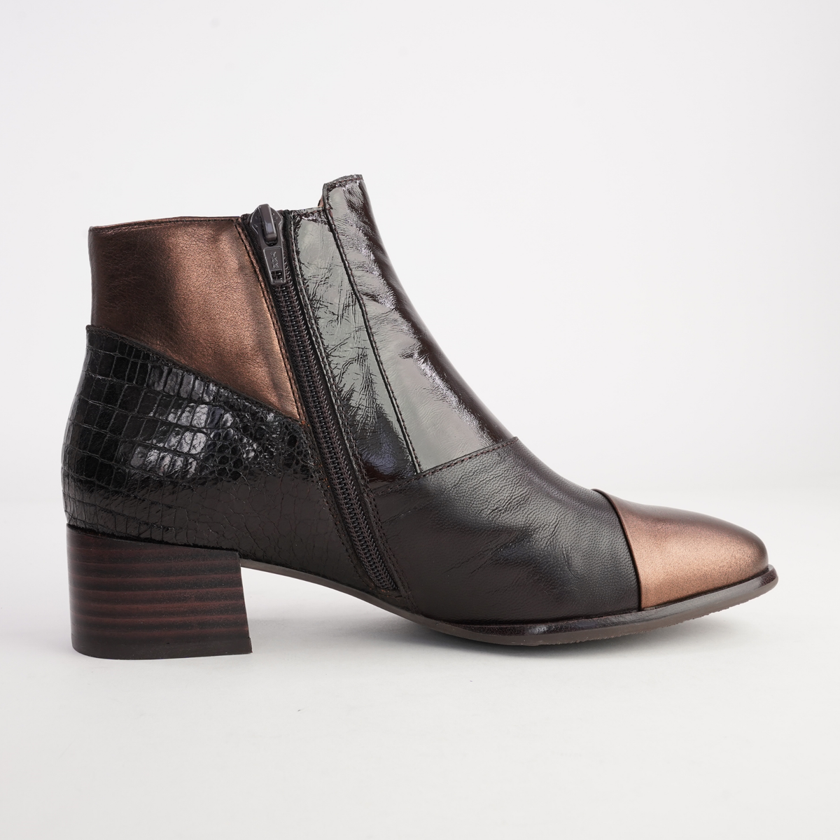 Award Coco Mix Leather Ankle Boots - BRESLEY | Shouz