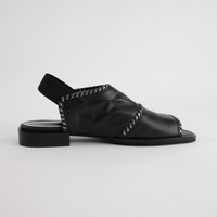 Serenade Black/ Pewter Leather Sandals
