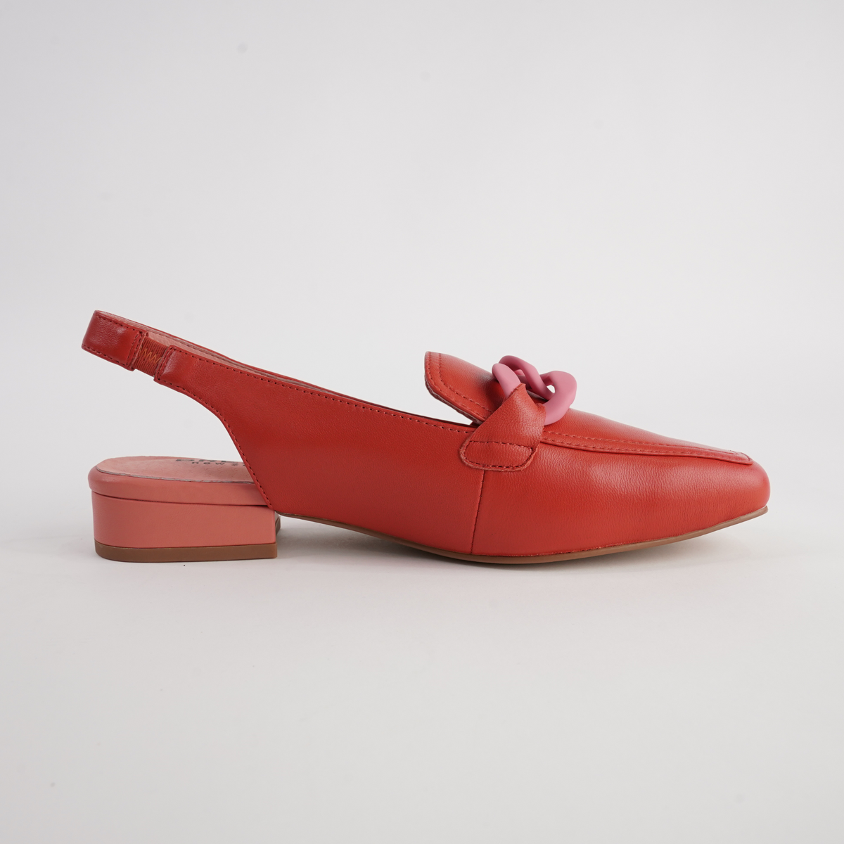 Randal Red/ Pink Leather Loafers - BRESLEY | Shouz