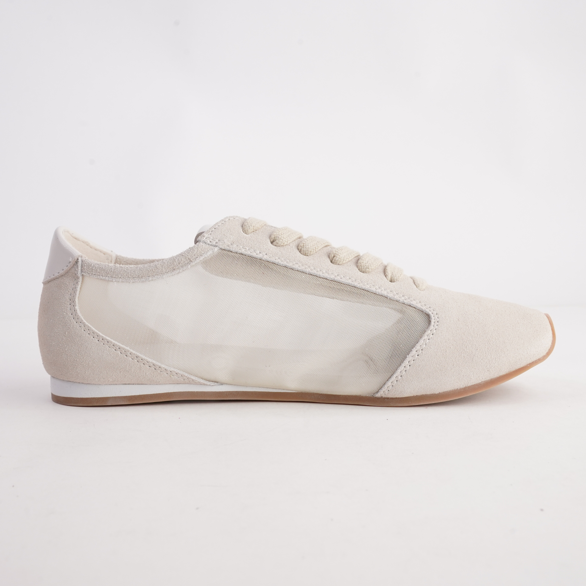 Ruby Off White Suede Sneakers - WITH GRACE | Shouz