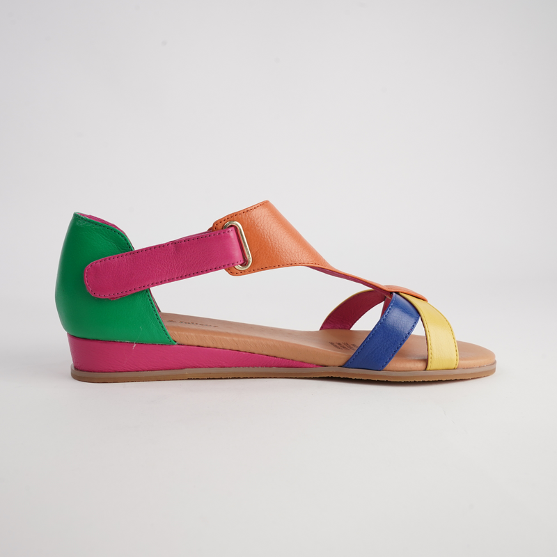 Hayzel Bright Multi Leather Sandals