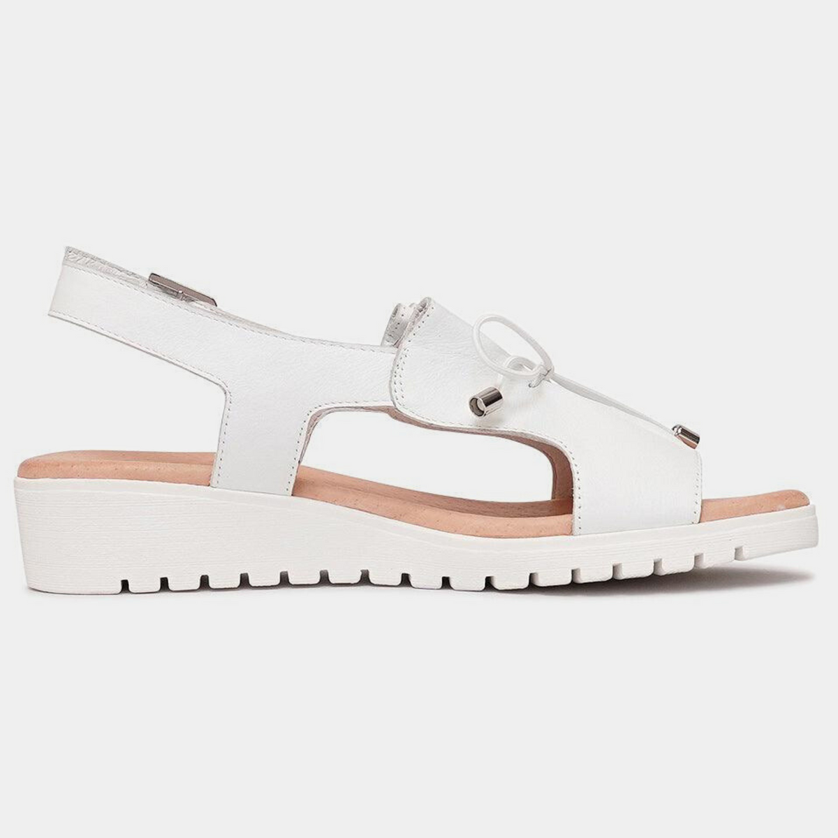 Malika White Leather Sandals - DJANGO AND JULIETTE | Shouz