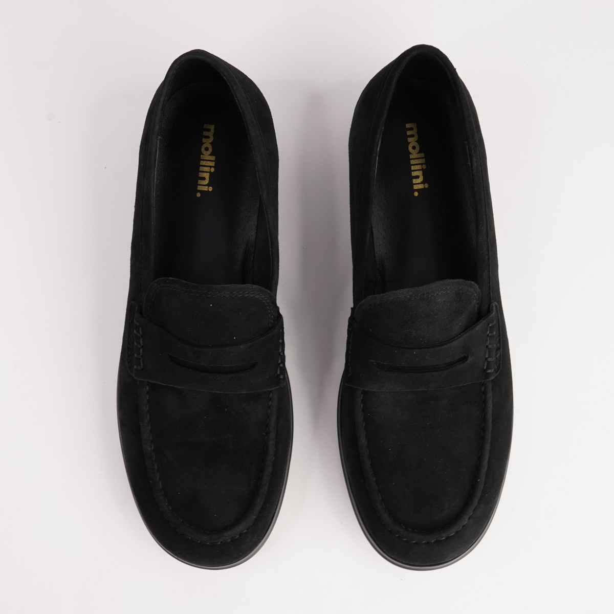 Clarisa Black Suede Loafers - MOLLINI | Shouz