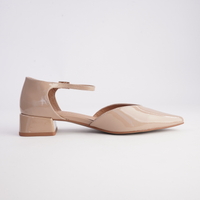 Munich Caramel Patent Leather Flats - WITH GRACE | Shouz