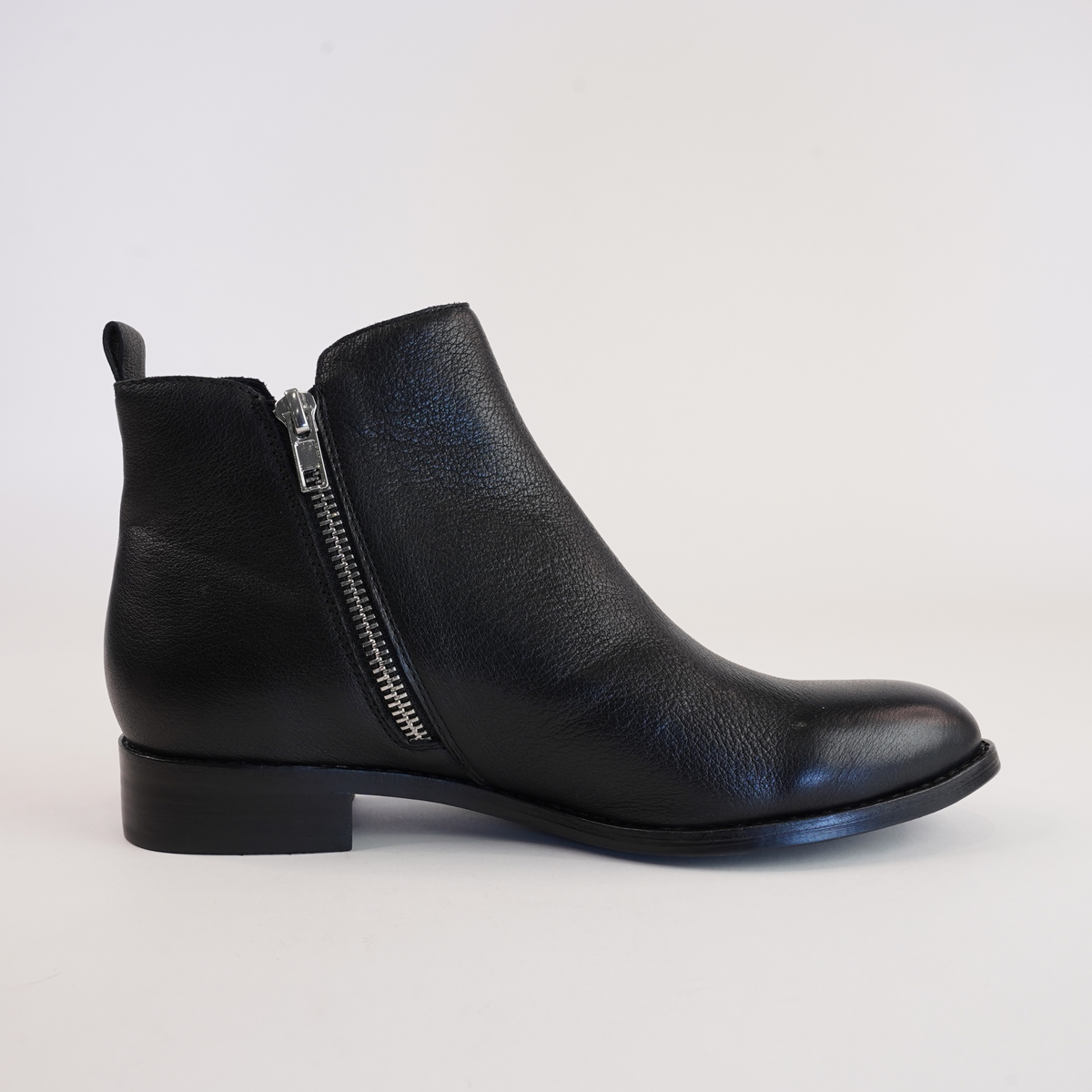 Nakta Black Leather/ Black Heel Ankle Boots - DJANGO AND JULIETTE | Shouz