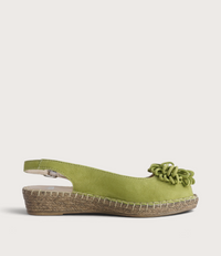 Erica Melon Suede Espadrille Wedges