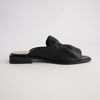 Luna Black Leather Flats