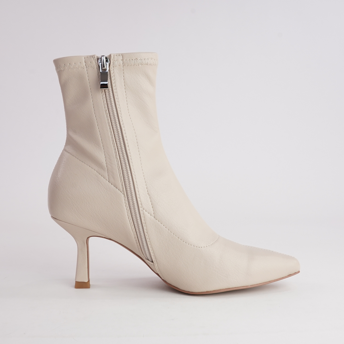 Audry Nougat Tumble Ankle Boots