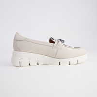 Barcelona Vanilla Multi Leather Loafers - MARCO SANTINI | Shouz