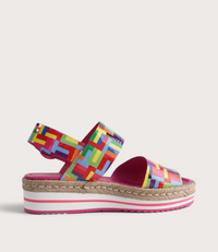 Atha Pink Stripe Multi Leather Sandals