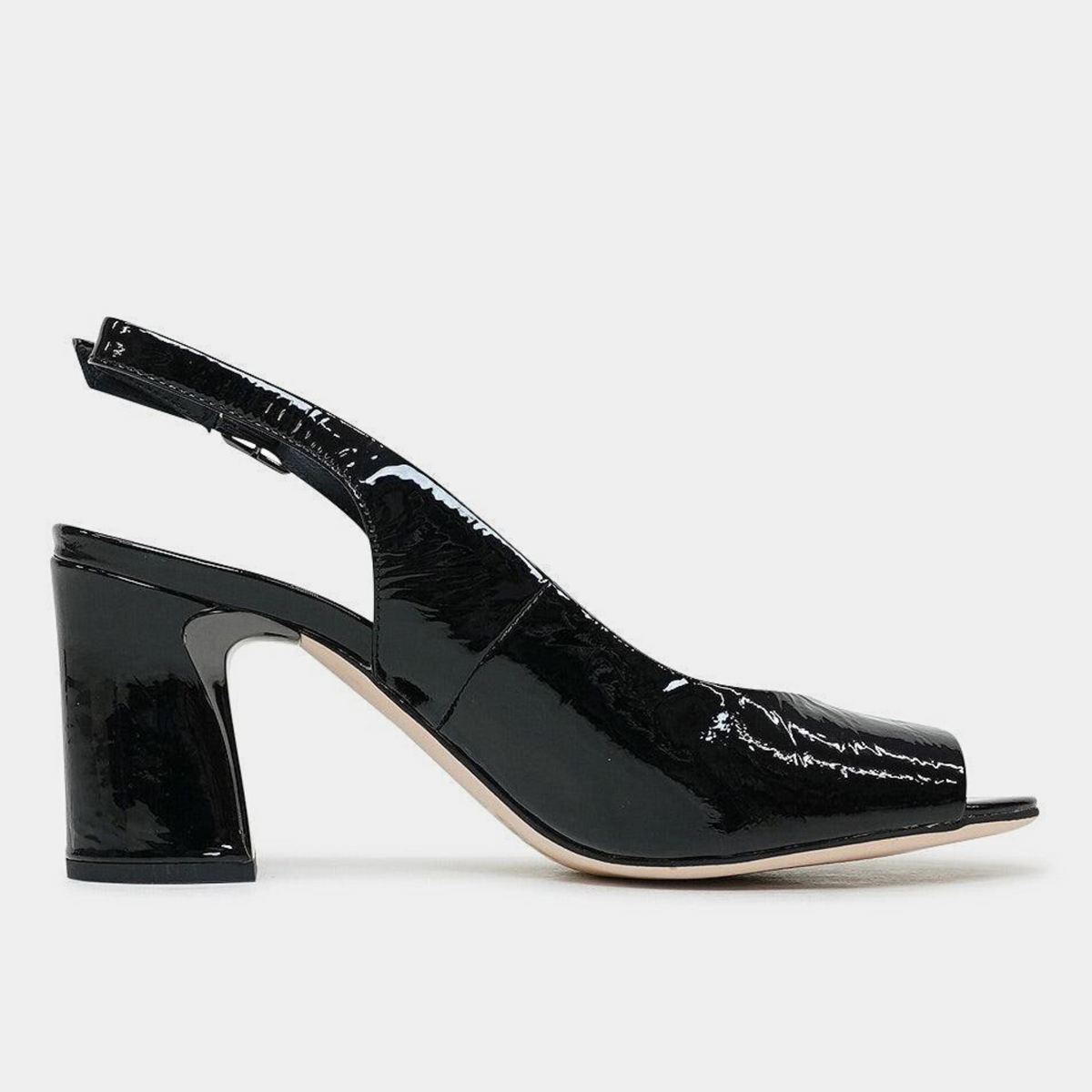 Kianna Black Patent Leather Heels