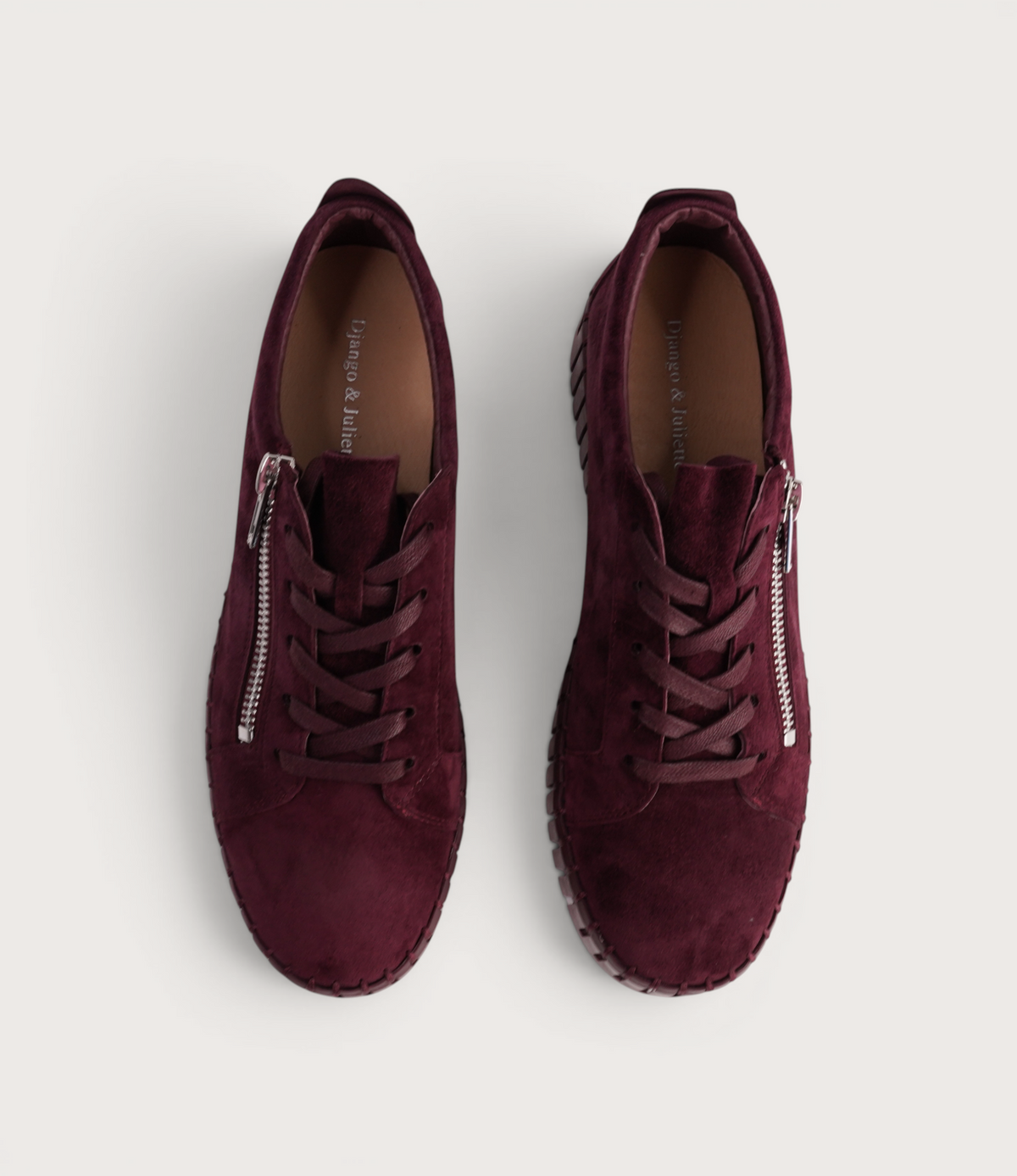 Bump Burgundy Suede/ Burgundy Sole Sneakers