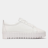 Bump White Patent Leather Sneakers