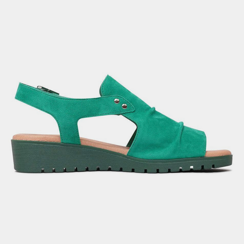 Madis Emerald Suede Sandals