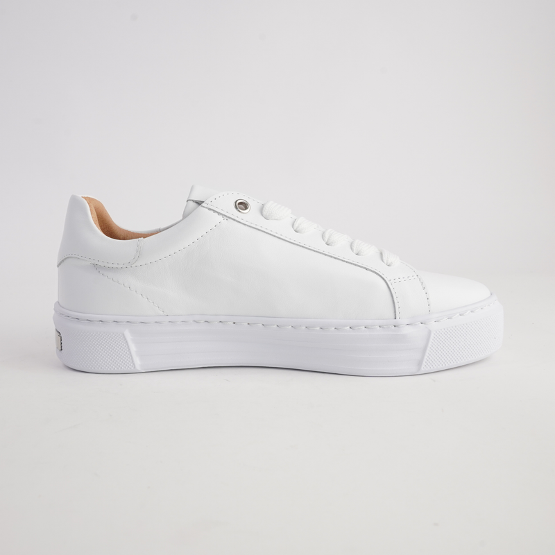 Elly White Leather Sneakers