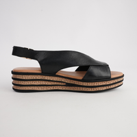 Christa Black Leather Sandals