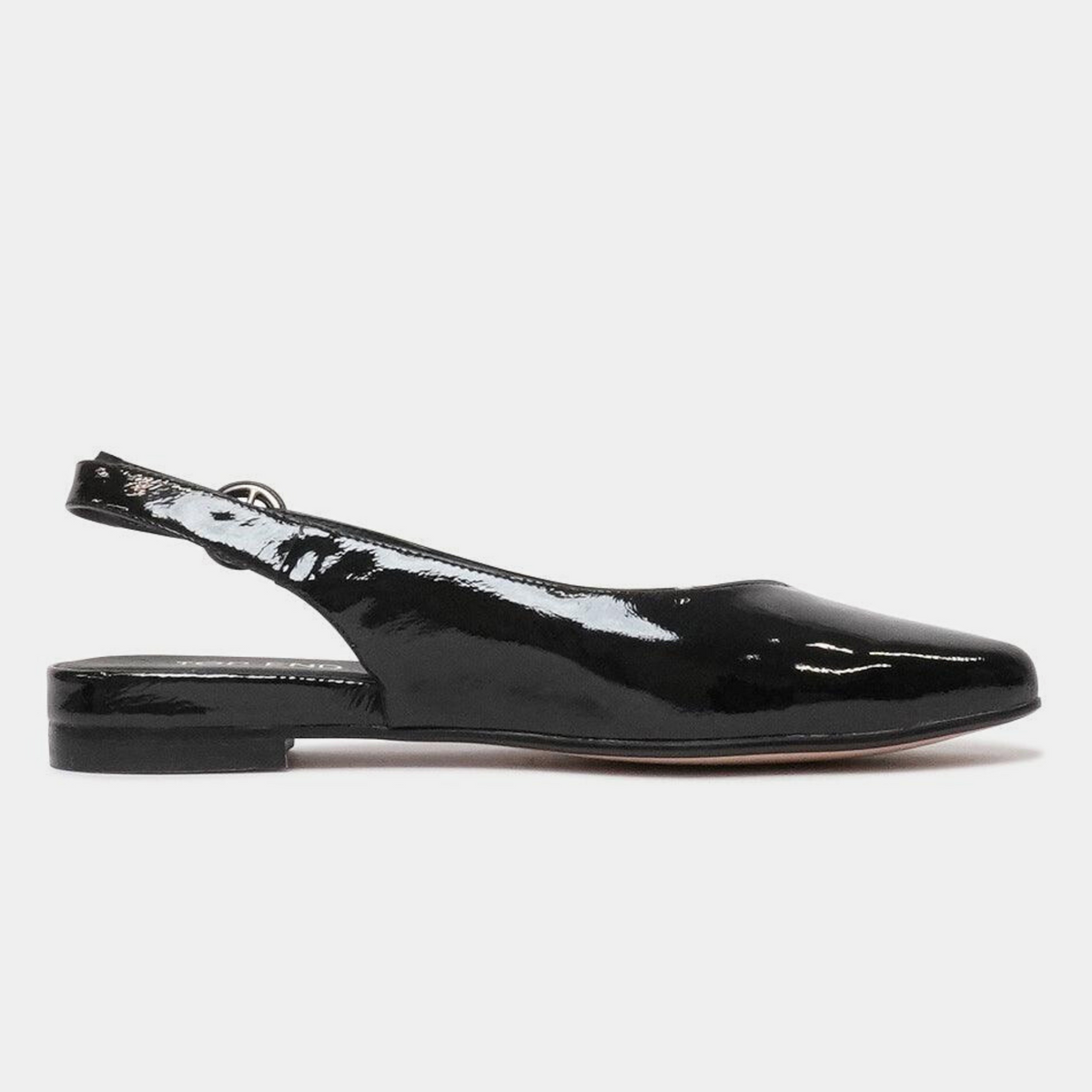 Fairy Black Patent Leather Slingback Flats - TOP END | Shouz