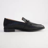 Damon Black Leather Loafers - BRESLEY | Shouz