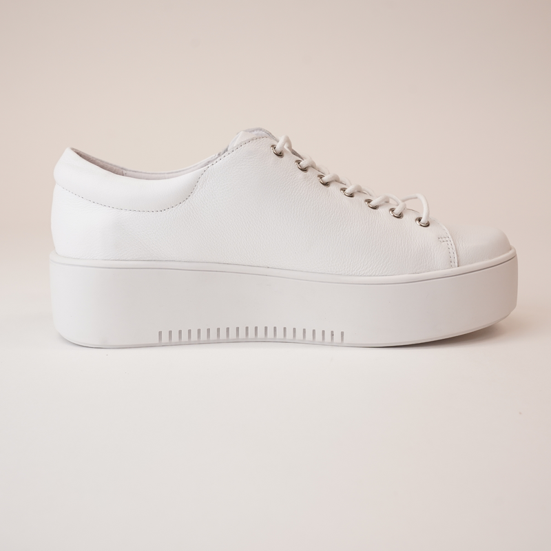 Wolfie White Leather Sneakers