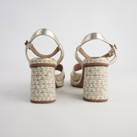 Cordelia Platino Leather Heels